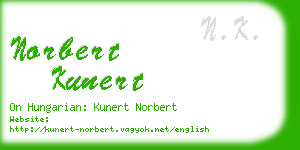 norbert kunert business card